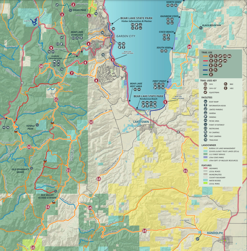 Bear Lake ATV Trails Map